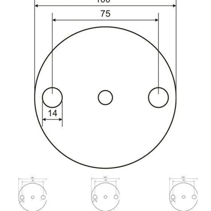 Ronde gelochte Ronden STAHL S235 JR roh gestanzt Platte 70 / 80 / 100 / 120 mm