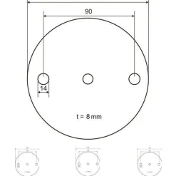 Ronde gelochte Ronden STAHL S235 JR roh gestanzt Platte 70 / 80 / 100 / 120 mm