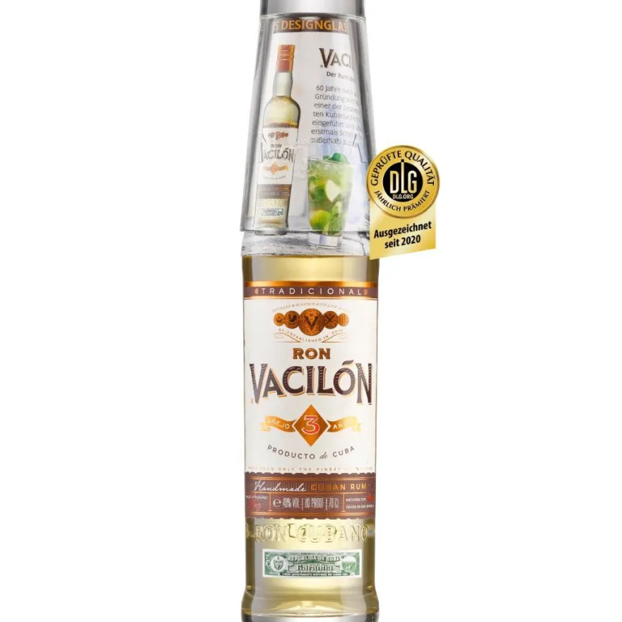 Ron Vacilón Añejo 3 Años mit Glas SIX PACK