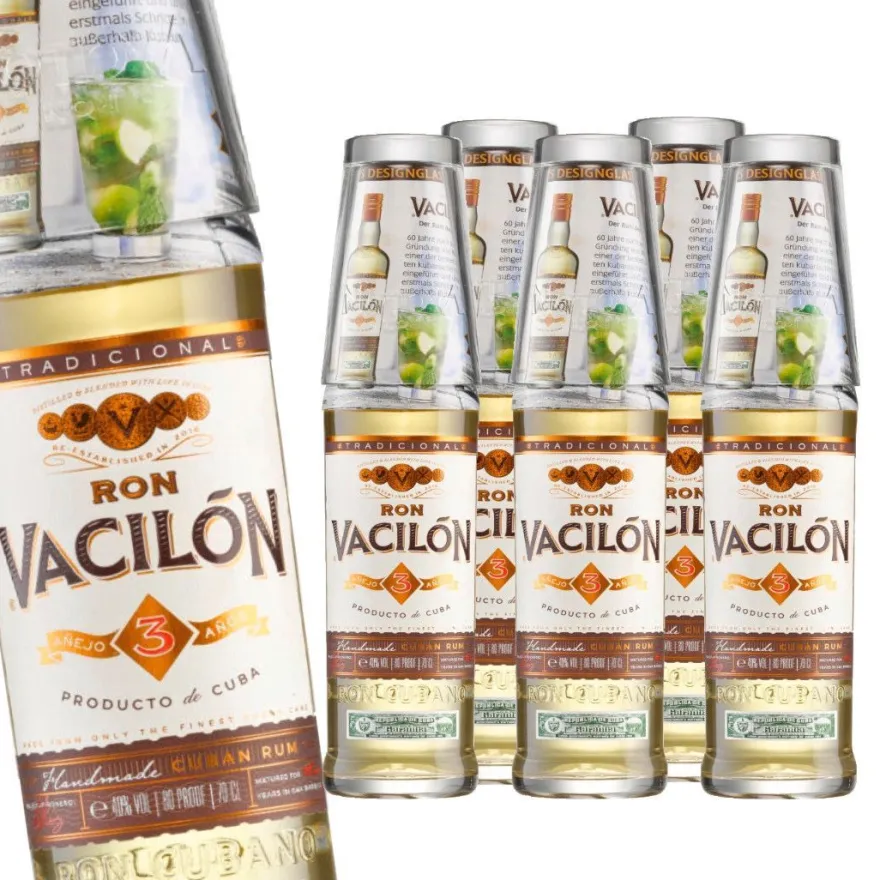 Ron Vacilón Añejo 3 Años mit Glas SIX PACK