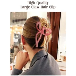 Rosa Schleife Haarklammer 4 Stück Damen Mädchen Haarspangen Groß 11cm