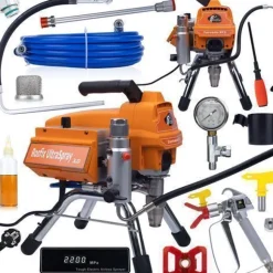 Rosfix Farbspritzgerät Tornado RT3 – 2200W 22MPa 2,5L/min | LCD-Anzeige