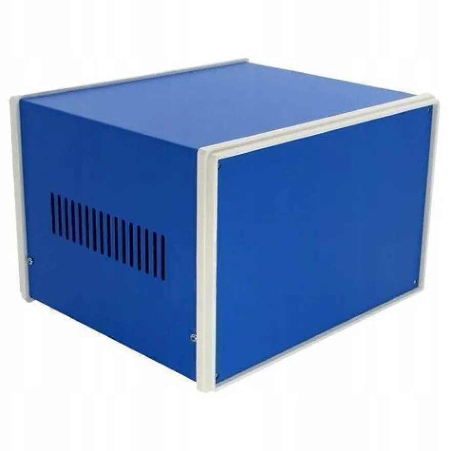 Rosfix Gehäuse Metall Blau – 115x310x285 mm | für Elektronikprojekte