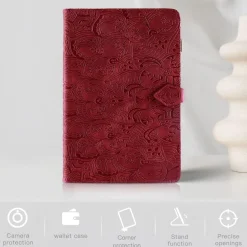 Rostsant Hülle für iPad 10. Generation (2022) 10,9 Zoll Rot in Lederoptik