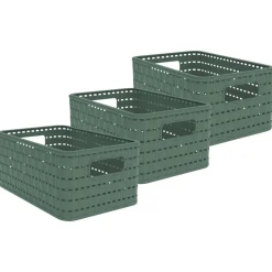Rotho Aufbewahrungskorb A5 6 Liter Volumen 8873809 Kiste Country Rattan-Optik