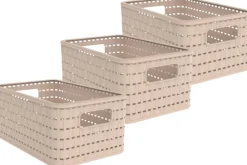 Rotho Aufbewahrungskorb A5 6 Liter Volumen 8873809 Kiste Country Rattan-Optik
