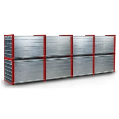 RR Industrietechnik Wabenregal RWR-24/6 6000x1000x1000mm mit 24 Faechern RAL 3000 Fe