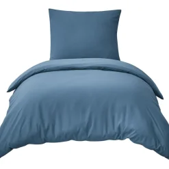 Ruikasi Bettwäsche 155x220 cm Blau 2-teilig Mikrofaser, Bettbezug mit