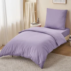 Ruikasi Bettwäsche 155x220 cm, 2-teilig, Lavendel, Mikrofaser, Bettbezug mit