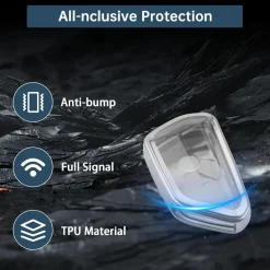 Ruiya Autoschlüssel Hülle für VW Golf 8 8.5 ID.3 ID.4 ID.5 ID.7, TPU