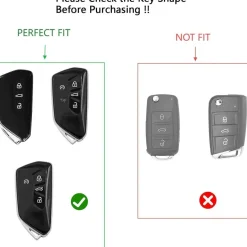 Ruiya Autoschlüssel Hülle für VW Golf 8 8.5 ID.3 ID.4 ID.5 ID.7, TPU