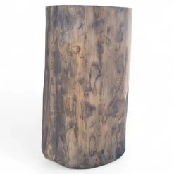 Runder Eichenholzstamm, Farbe Anthrazit, Eichenstamm, Eichenholz, Massivholz,