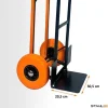 Sackkarre, Transportkarre, Sackrodel, 200 kg Traglast, klappbare Schaufel