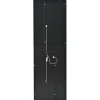 SACOOL Hochschrank Vitrine 55x38x170cm Schwarz mit 1 Schublade, 4 Schränken und