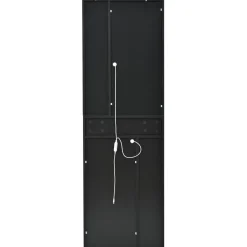 SACOOL Hochschrank Vitrine 55x38x170cm Schwarz mit 1 Schublade, 4 Schränken und