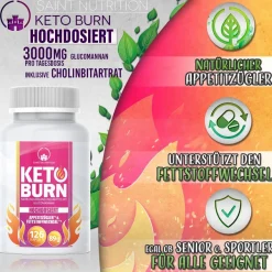 Saint Nutrition® Keto Burn - abnehmen - Stoffwechsel aktivieren