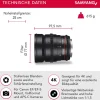 Samyang MF 24mm T1,5 Video DSLR II Canon EF