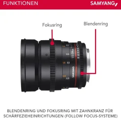 Samyang MF 24mm T1,5 Video DSLR II Canon EF