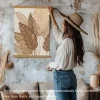 Sanauto Magnetische Posterleiste aus Holz, 28 cm, Teak - Einfache und