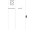 Sanibel 3001 Design Stabhandbrause Rund Chrom Duschkopf Brausekopf Handbrause
