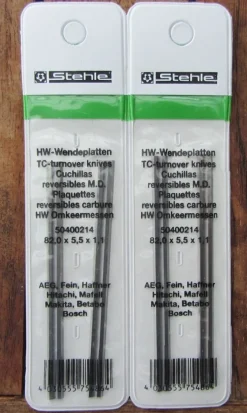 2 Satz (4 Stück) Hobelmesser/ Wendeschneidplatten 82 mm VHM für Mafell