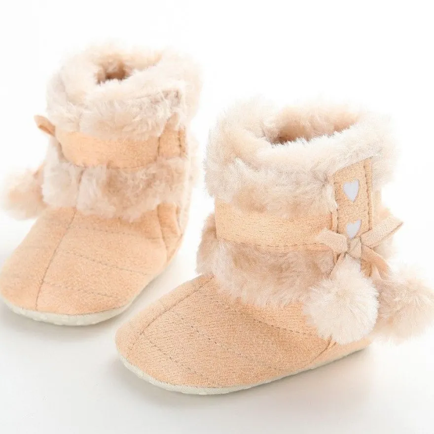 Saugling Stiefel Pluschgekleidet Warme Schuhe Kleinkind Mode Boden