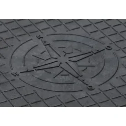 Schachtabdeckung Stabiflex mit Flanschrahmen mit Griffmulden, Abdeckung