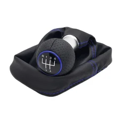 Schaltknauf 5-Gang Blau GTI-Design Schaltsack für VW Golf 2 3 4 IV Bora Polo Ø12mm