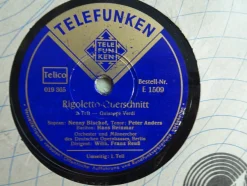 Schellack 78 rpm Telefunken Regimentstochter Aida Rigoletto Querschnitt