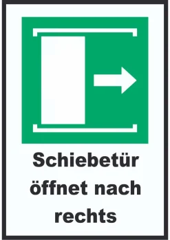 Schiebetür öffnet nach rechts Aufkleber