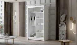 Schiebetürkleiderschrank LETTO IV 100 mit Kleiderstange Kleiderschrank Flurschrank