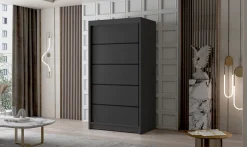 Schiebetürkleiderschrank LETTO IV 100 mit Kleiderstange Kleiderschrank Flurschrank