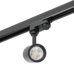 Schienensystem Komplett-Set 2x2m+2x1m Schiene, 4x L-Verbinder, 10x Lampe Schwarz