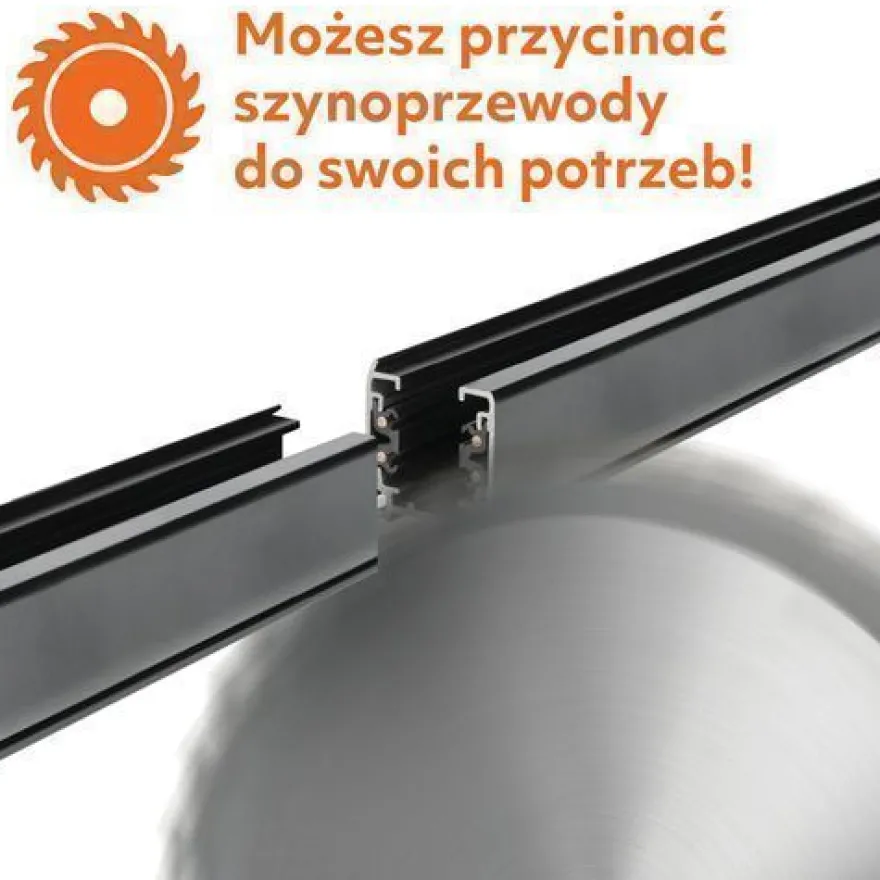 Schienensystem Komplett-Set 2x2m+2x1m Schiene, 4x L-Verbinder, 10x Lampe Schwarz