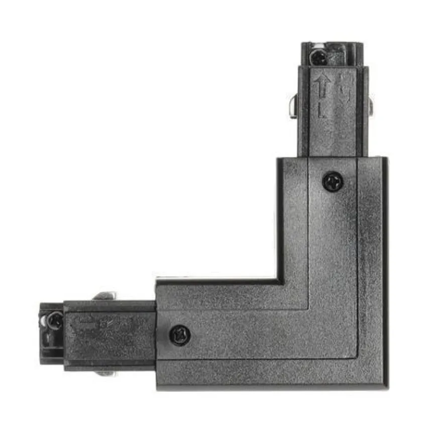 Schienensystem Komplett-Set 2x2m+2x1m Schiene, 4x L-Verbinder, 10x Lampe Schwarz