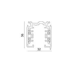 Schienensystem Komplett-Set weiße Schiene 2m+1m, 5x L-Lampe Schwarz, L-Weiche
