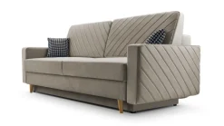 Schlafsofa California Schwarz mit Schlaffunktion und Bettkasten Couch für Wohnzimmer