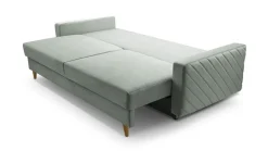 Schlafsofa California Schwarz mit Schlaffunktion und Bettkasten Couch für Wohnzimmer