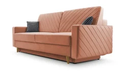Schlafsofa California Schwarz mit Schlaffunktion und Bettkasten Couch für Wohnzimmer