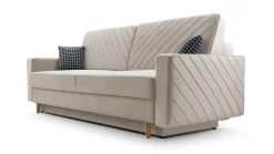 Schlafsofa California Schwarz mit Schlaffunktion und Bettkasten Couch für Wohnzimmer