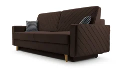 Schlafsofa California Schwarz mit Schlaffunktion und Bettkasten Couch für Wohnzimmer