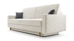 Schlafsofa California Schwarz mit Schlaffunktion und Bettkasten Couch für Wohnzimmer