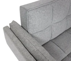 Schlafsofa HWC-K18 mit Ottomane, Couch Sofa Gästebett, Schlaffunktion 218x175cm