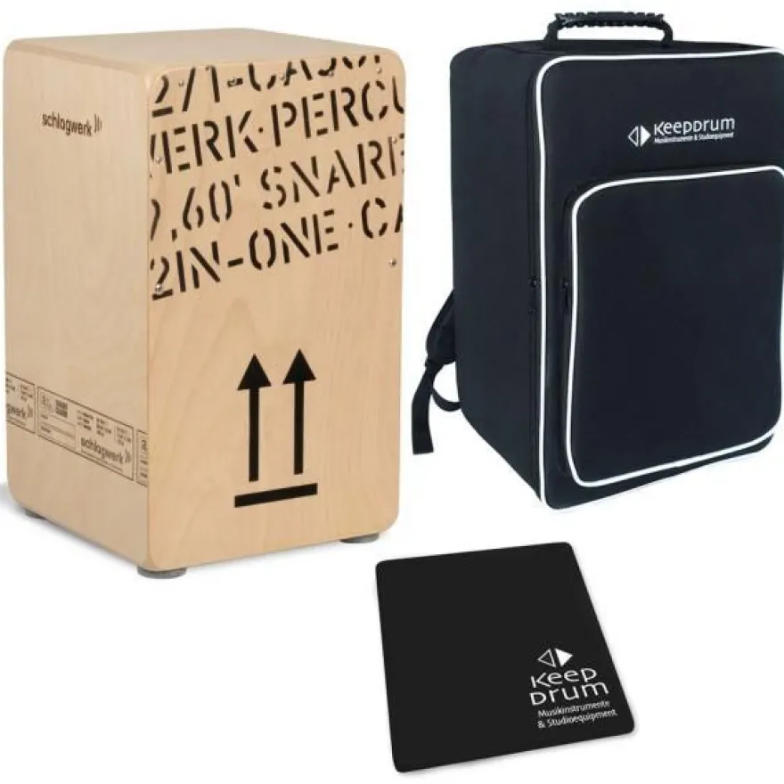 Schlagwerk CP404 Cajon Natur mit Tasche und Sitzpad