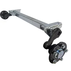 Schlegl 750kg Anhänger Achse MB8 - 1200mm - 5x112 - niedriger Bock - ungebremst