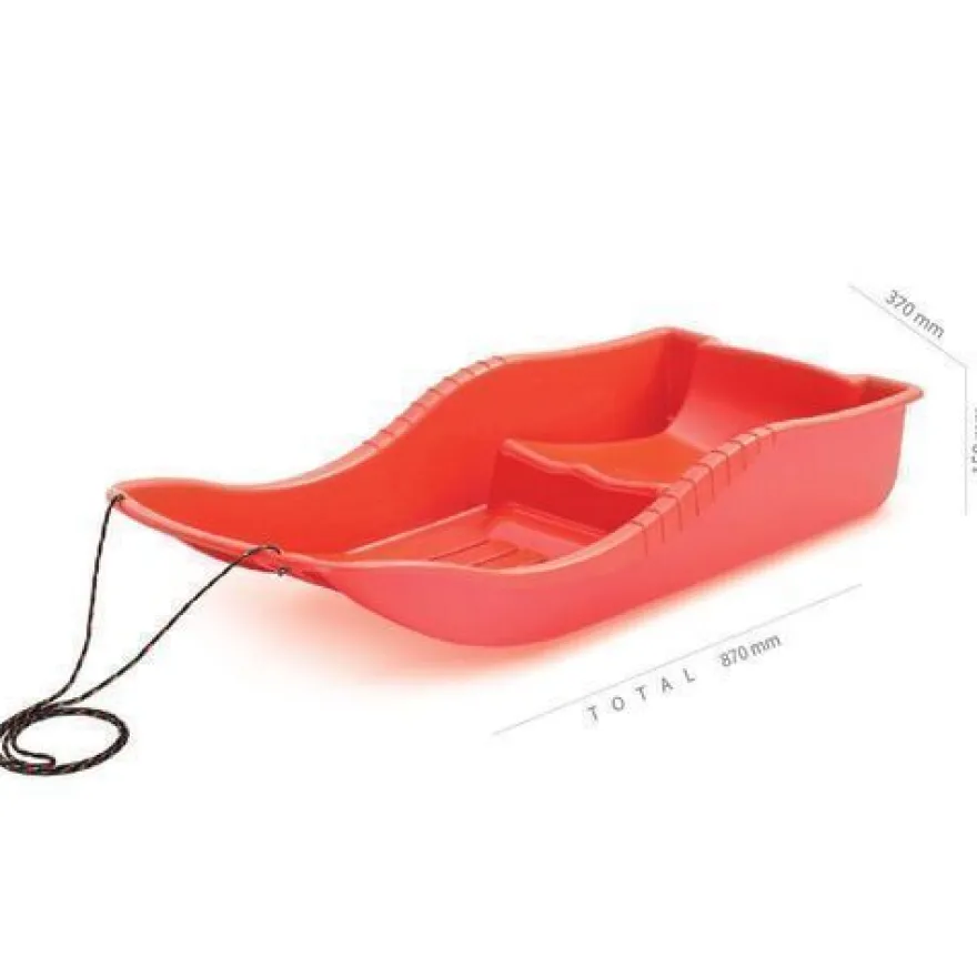 Schlitten Kinderschlitten Rodel Winter Schnee rot SNOW