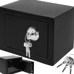 Schlüsselsafe Tresor A5 Schlüsselbox Safe Stahl Schwarz mit 3 Schlüsseln