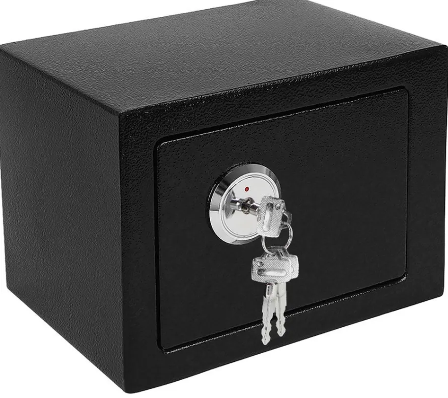 Schlüsselsafe Tresor A5 Schlüsselbox Safe Stahl Schwarz mit 3 Schlüsseln