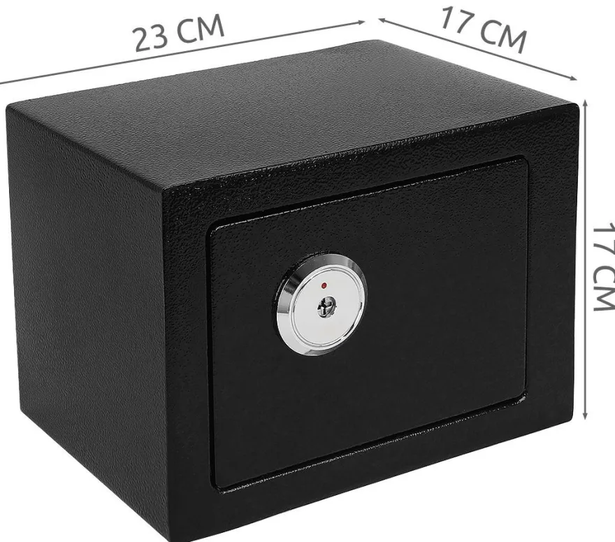 Schlüsselsafe Tresor A5 Schlüsselbox Safe Stahl Schwarz mit 3 Schlüsseln