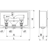 Schlösser Armaturen Rohrbeluefter Bauform E, 2-FACH Unterputz, 1/2